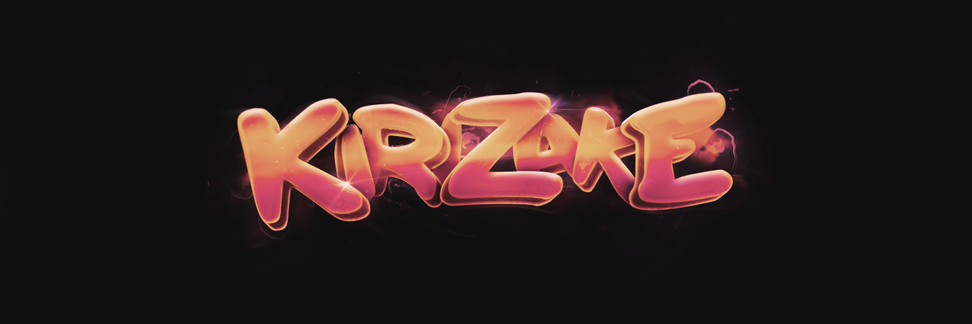 Text Kirizake sur Photoshop